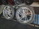 22" Billet Specialties BLVD 85 Polished Wheels Staggered RIMS  22x9(Front) 22x10.5(Rear) Chevy Chevelle