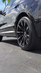 22" Inch Lexani CSS-15 Black With Machined Tip Wheels 22x10 Rims With Continetal 245/35ZR20 Jaguar F Pace BP: 5x108