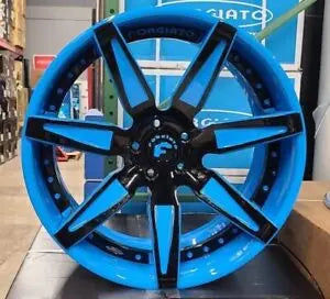 Blue Forgiato Rims Forgiato Custom 3 Piece Rims - DUBSandTIRES-Pines