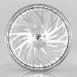 24" Inch Forgiato BiaForca Rims Staggered wheels Brushed Face Chrome Lip old school cars tires for Cadillac XTS FINACING AVIL
