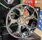 21/22" FORGIATO F2.09 Brushed Chrome Wheels Staggered RIMS 21x9(Front) 22x12(Rear) C8 CORVETTE ONLY