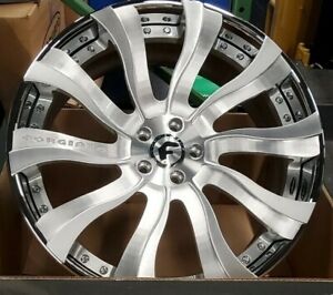 22" FORGIATO INFERNO Chrome RIMS Staggered 22x9(Front) 22x10.5(Rear) Wheels MERCEDES S580 S550 S63 BENTLEY GT AUDI A7 A8 BMW i8 750 850