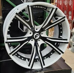 21/22" FORGIATO VOGLIA Wheels Black White RIMS Staggered 21x9(Front) 22x12(Rear) CORVETTE C8