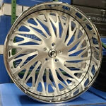 26" FORGIATO BIAFORCA BRUSHED CHROME WHEELS STAGGERED 26X9, 26X10 RIMS 5X5 CAPRICE IMPALA DONK CADILLAC BUICK C10