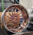 22" FORGIATO Wade Rose Gold Staggered RIMS 22x9 (Front) 22x10(Rear) CUTLASS CHEVELLE BUICK MONTE CARLO G BODY BOX CHEVY