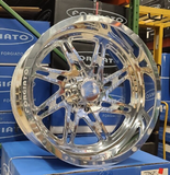 26" FORGIATO Scanalato-T-8 RIMS Brushed Chrome Staggered 26x12 WHEELS OFF ROAD (POLISHED) 8X180 NEW CHEVY GMC 2500