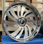 26" FORGIATO CANALE RIMS Brushed Chrome Staggered 26x9(Front) 26x10(Rear) WHEELS CAPRICE IMPALA DONK CADILLAC BUICK C10
