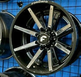 24" FORGIATO GAMBE Gloss Black RIMS 24x12 Wheels RAM 1500 TRX CHEVY 1500 GMC SIERA 6X139.7