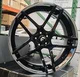 22" FORGIATO DIECI Gloss Black Wheels Staggered RIMS 22x9(Front) 22x11(Rear) MASERATI GRAN TURSIMO