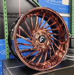 24" FORGIATO WHIPS Rose Gold RIMS Staggered 22x9(Front) 22x10(Rear) Wheels CUTLASS CHEVELLE BUICK MONTE CARLO BOX CHEVY