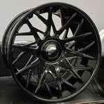 22" FORGIATO BLOCCO Gloss Black Wheels Staggered RIMS 21x9(Front) 22x12(Rear) C8 CORVETTE ONLY